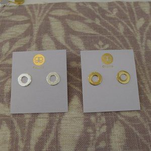 Gold -AND- Silver Gorjana Circle Cutout Earrings!!